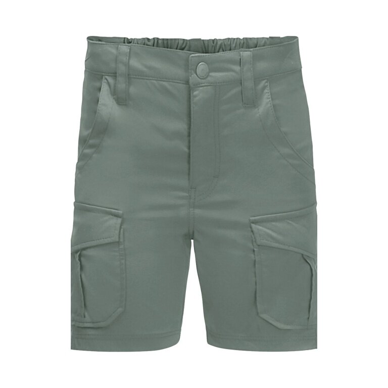Jack Wolfskin Spodnie podróżne Freizeit-Reisehose Treasure Hunter Short (lekkie, wytrzymałe i elastyczne) krótkie hedgegrün Dzieci