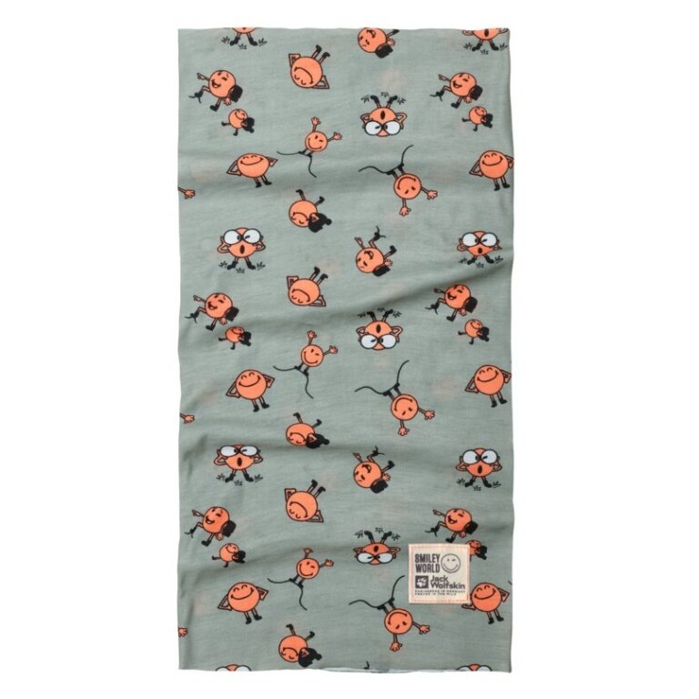 Jack Wolfskin Szalik Tubowy (Chusta) SmileyWorld Neckgaiter miętowy dla dzieci