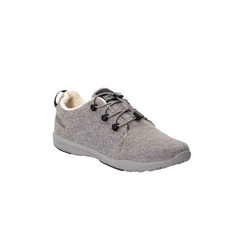 Jack Wolfskin Sneaker Spirit Wool Low (lekka, elastyczna podeszwa) szara damska