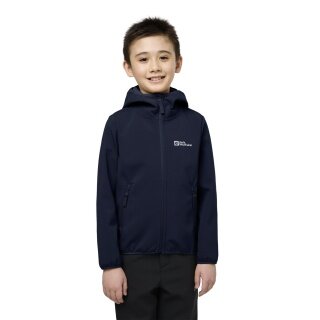 Kurtka softshell Jack Wolfskin Fourwinds (wiatroszczelna, ocieplona) 2025 granatowa dziecięca