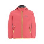 Kurtka softshell Jack Wolfskin Fourwinds (wiatroszczelna, ocieplana) 2025 sunset pink/coral dziewczęca (164-176)