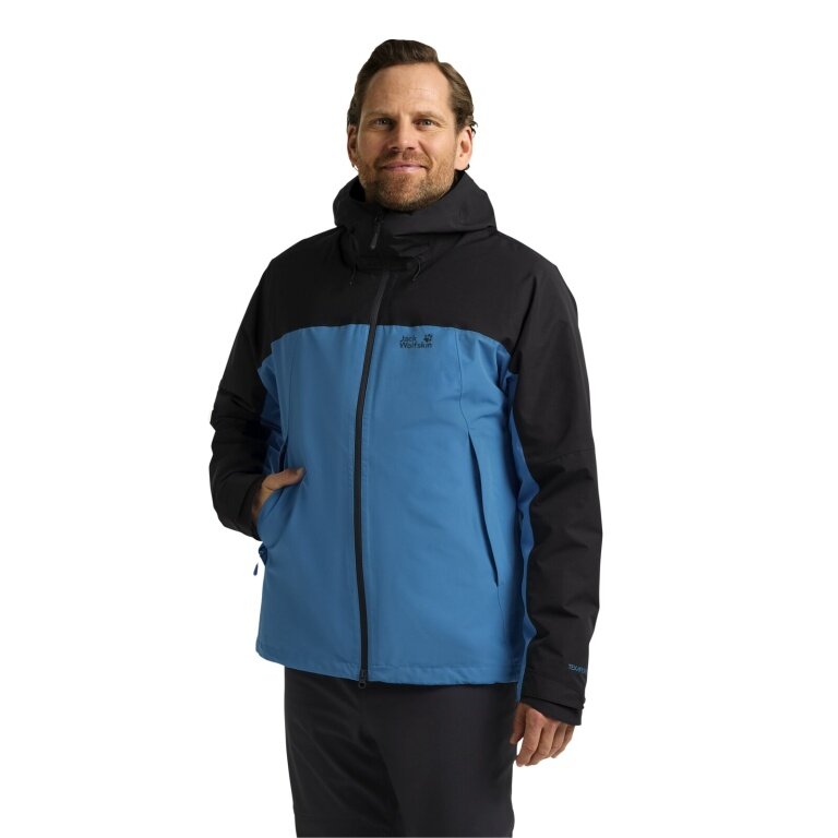 Jack Wolfskin przejściowa kurtka wędrówkowa Wild Places 3w1 (wodoodporna, wiatroszczelna) niebieska/granatowa męska