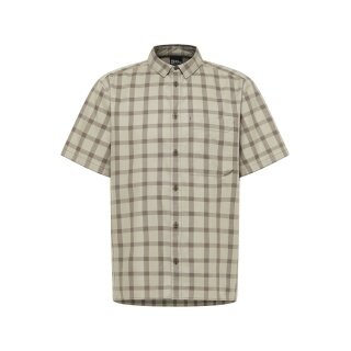 Koszula wędrowna Jack Wolfskin Planalto (bawełna organiczna) krótki rękaw beżowa męska