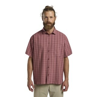 Koszula wędrowna Jack Wolfskin Meseta (szybkoschnąca, oddychająca) Krótki rękaw różowa Męska