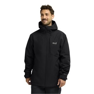 Kurtka turystyczna/jesienna Jack Wolfskin Flextrail 2-warstwowa (wodoodporna, wiatroszczelna) czarna męska