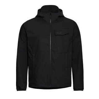 Kurtka wędrowna Jack Wolfskin Mahani (ochrona UV, lekka, oddychająca) czarna męska