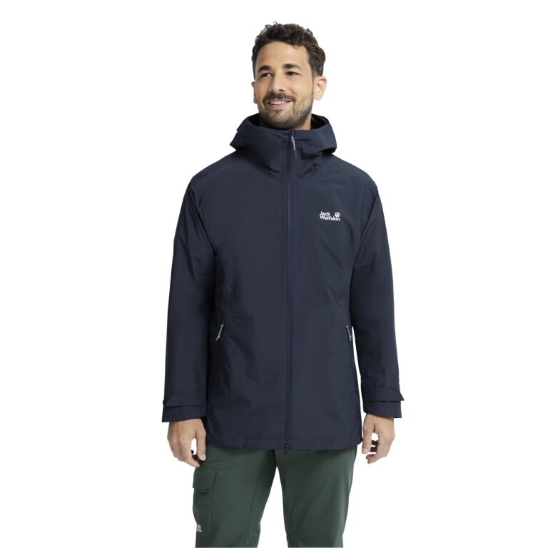 Jack Wolfskin kurtka wędrówkowa Litestride 3w1 (wodoodporna, wiatroszczelna, z wewnętrzną kurtką polarową) granatowa męska