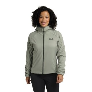 Kurtka wędrówkowa Jack Wolfskin Prelight Insulated (wiatroszczelna, ciepła) miętowa dla kobiet