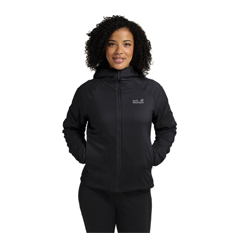 Kurtka wędrówkowa Jack Wolfskin Prelight Insulated (wiatroszczelna, ciepła) czarna damska