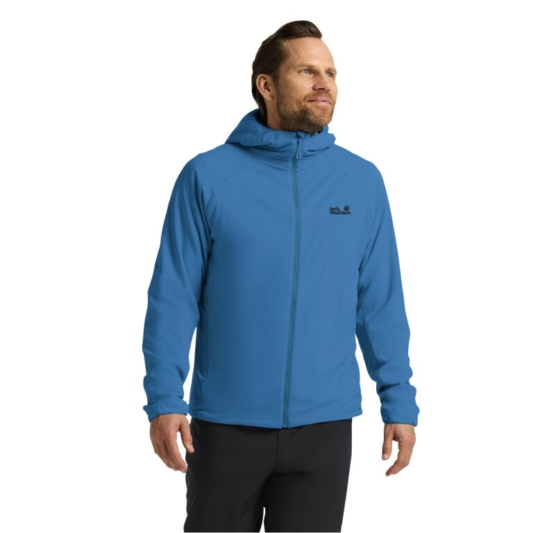 Kurtka wędrowna Jack Wolfskin Prelight Insulated (wiatroszczelna, ciepła) niebieska męska