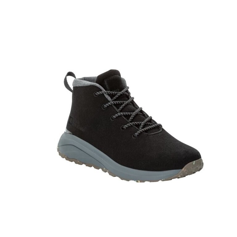 Jack Wolfskin Buty trekkingowe Campfire Mid Wool (Bawełna organiczna, wygodne, oddychające) szary phantom dla kobiet