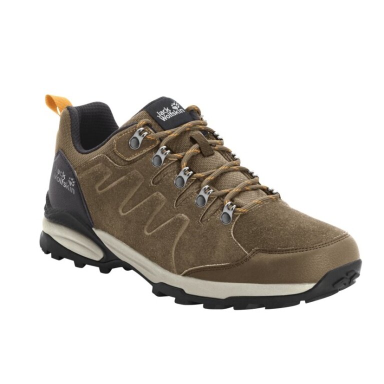 Jack Wolfskin Buty trekkingowe Refugio Texapore Low (skóra zamszowa, wodoodporne) brązowe damskie