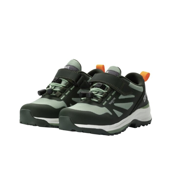 Buty trekkingowe Jack Wolfskin Villi Hiker Texapore Low (wodoodporne, oddychające) ciemnozielone/mint dziecięce