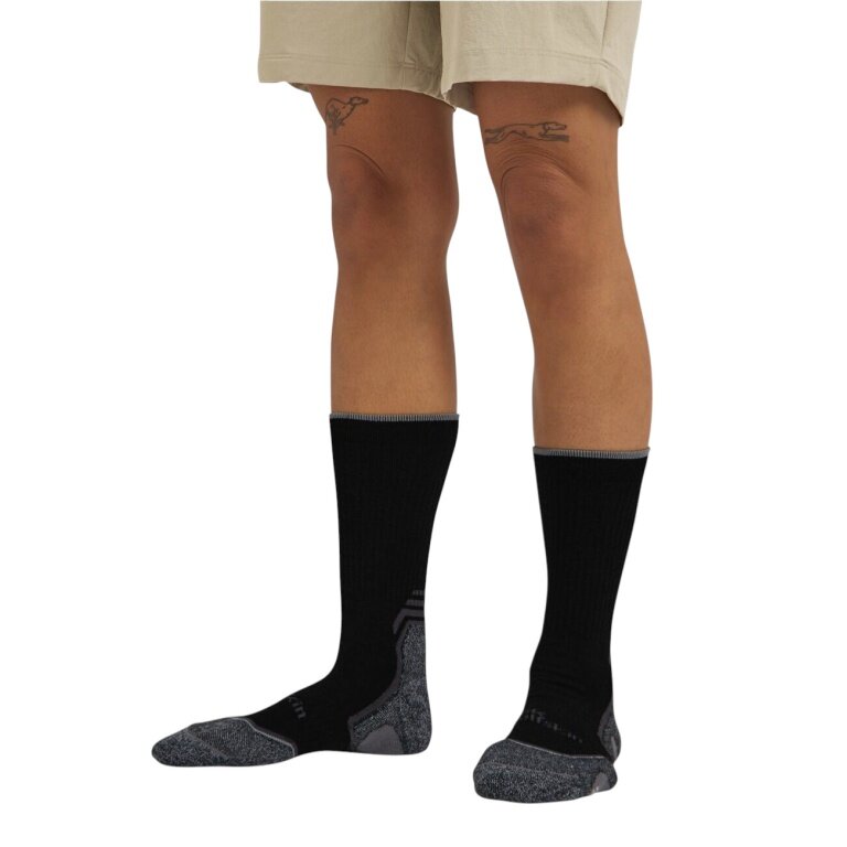 Skarpety turystyczne Jack Wolfskin Hike Merino CL Crew (mieszanka wełny merino, oddychające) czarne - 1 para