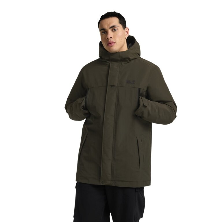 Kurtka zimowa Jack Wolfskin Glacer Shield (wodoodporna, oddychająca, ciepła) brązowa męska