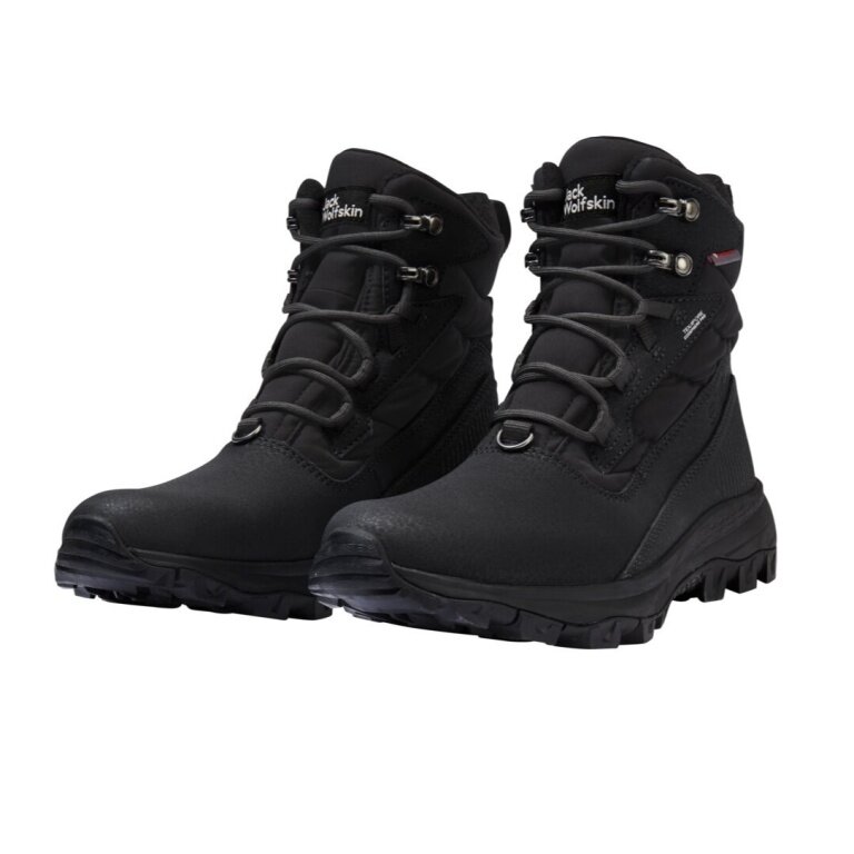 Buty zimowe Jack Wolfskin Everquest Pro Texapore High (wodoodporne, izolacja PrimaLoft®) czarne damskie