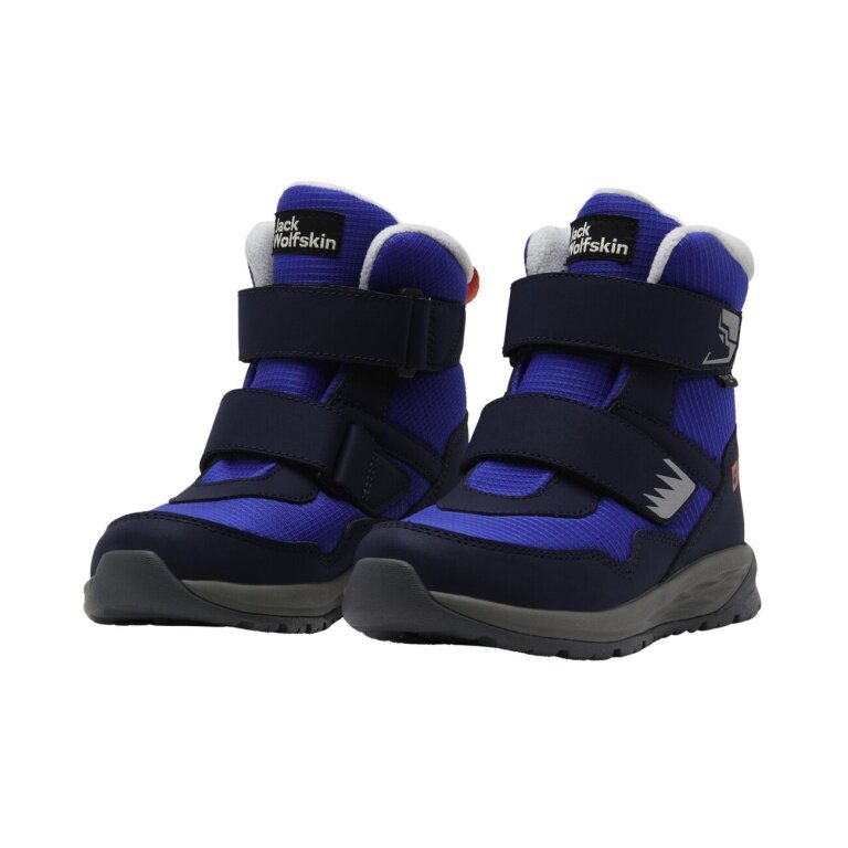 Buty zimowe Jack Wolfskin Polar Bear-B Texapore Mid VC (wodoodporne, oddychające) niebieskie/navy dla chłopców