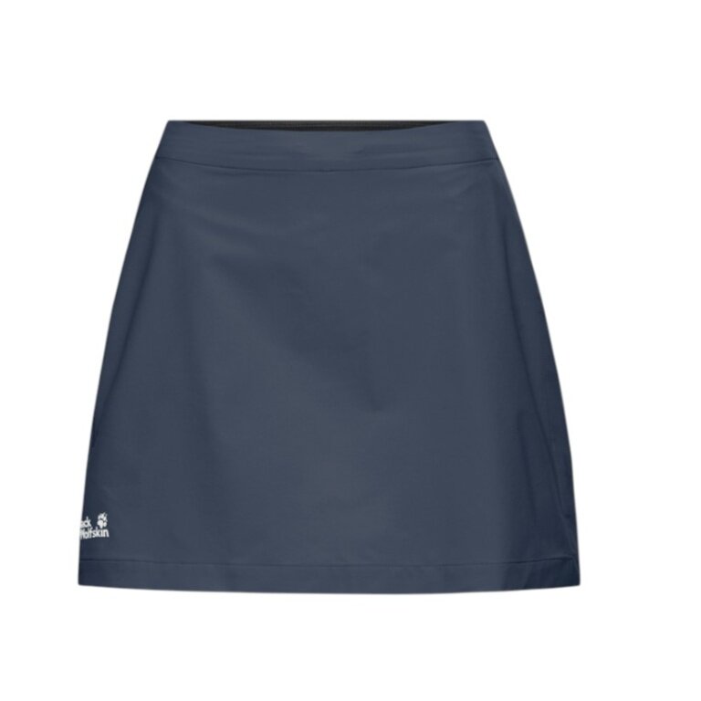Spódnica letnia Jack Wolfskin Prelight Pulse Skort (z wewnętrznymi spodniami, oddychająca) granatowa damska
