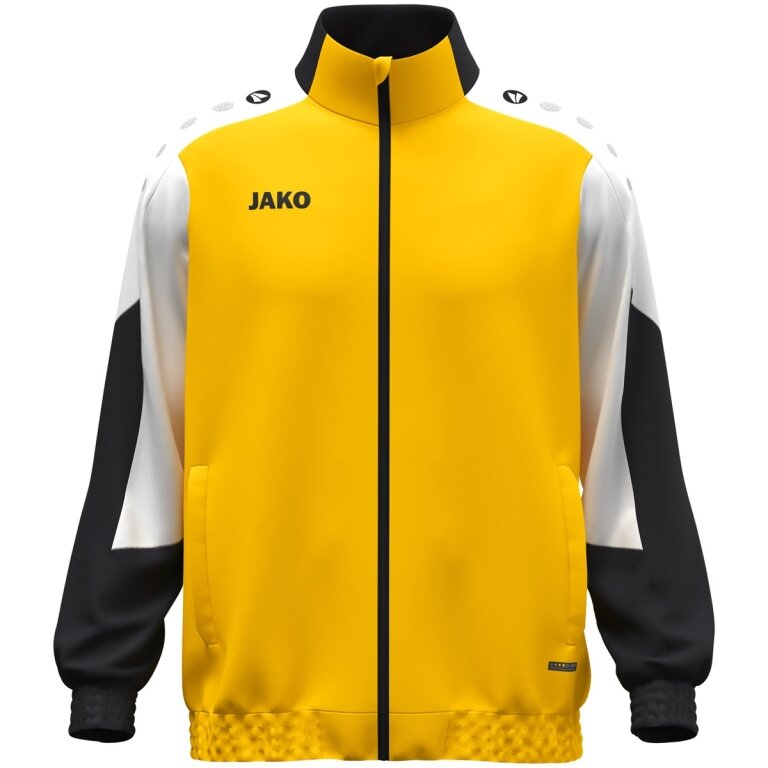JAKO Kurtka treningowa (Webjacke) Dynamic - Stretch-Micro-Twill - żółto/biało/czarna dla mężczyzn