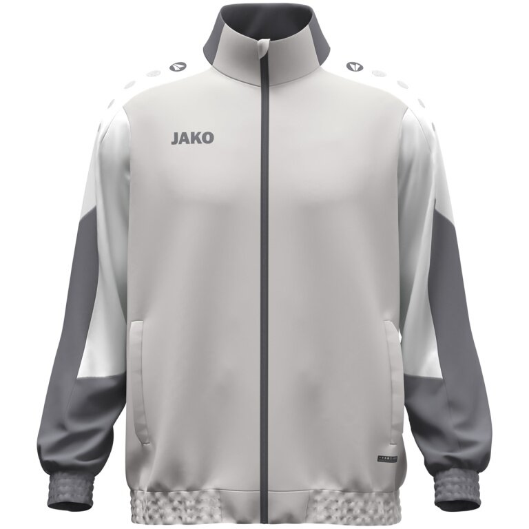 JAKO Kurtka treningowa (Webjacke) Dynamic - Stretch-Micro-Twill - jasnoszary/biały/szary dla mężczyzn