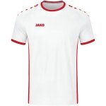 JAKO Koszulka sportowa Trikot Primera Krótki rękaw (prosty design, poliester interlock) biało/czerwony dziecięcy