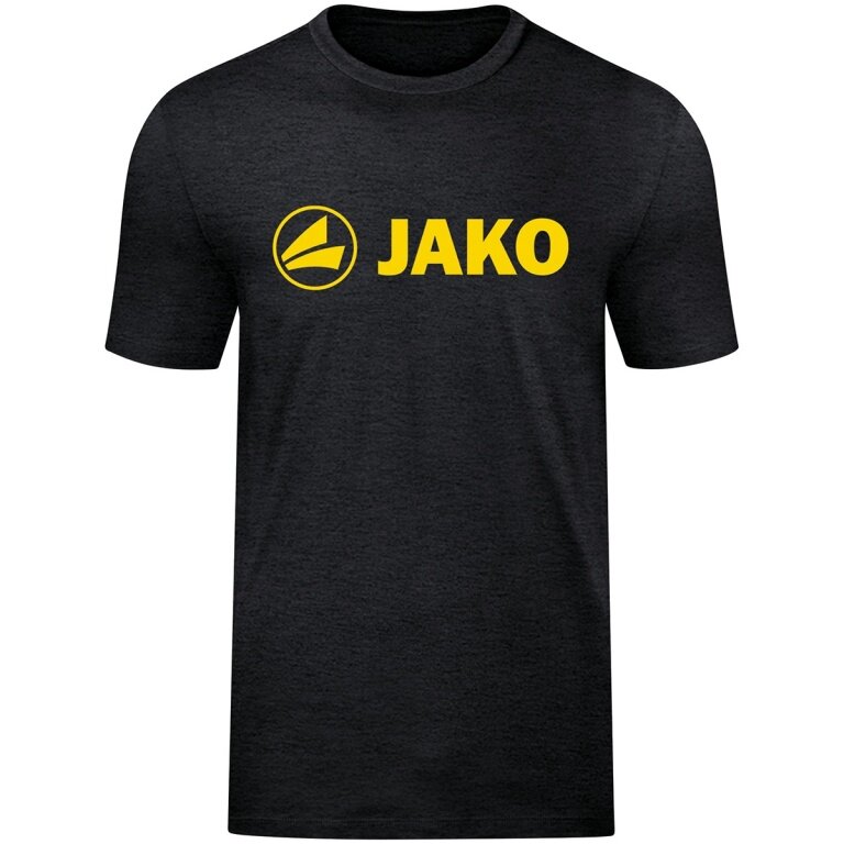 JAKO T-shirt rekreacyjne Promo (Bawełna organiczna) czarnomelanzowy/żółty dla chłopców
