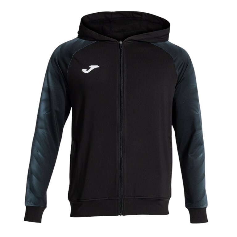 Kurtka z kapturem Joma Elite XI Full-Zip (fleece) czarna/antracytowa Męska