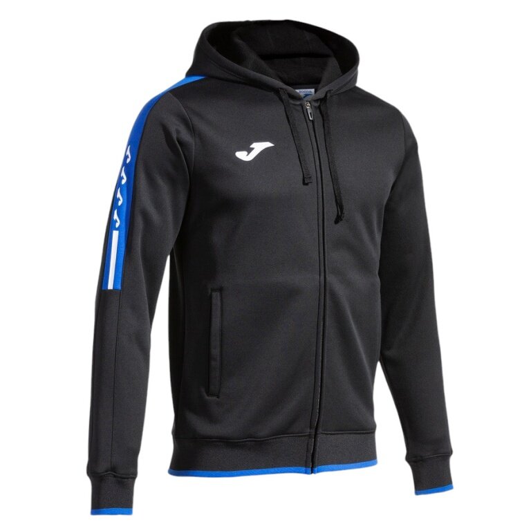 Joma Kurtka z kapturem Olimpiada Full-Zip (fleece) czarna/niebieska królewska męska