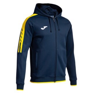 Joma Kurtka z kapturem Olimpiada Full-Zip (Fleece) granatowo/żółta męska