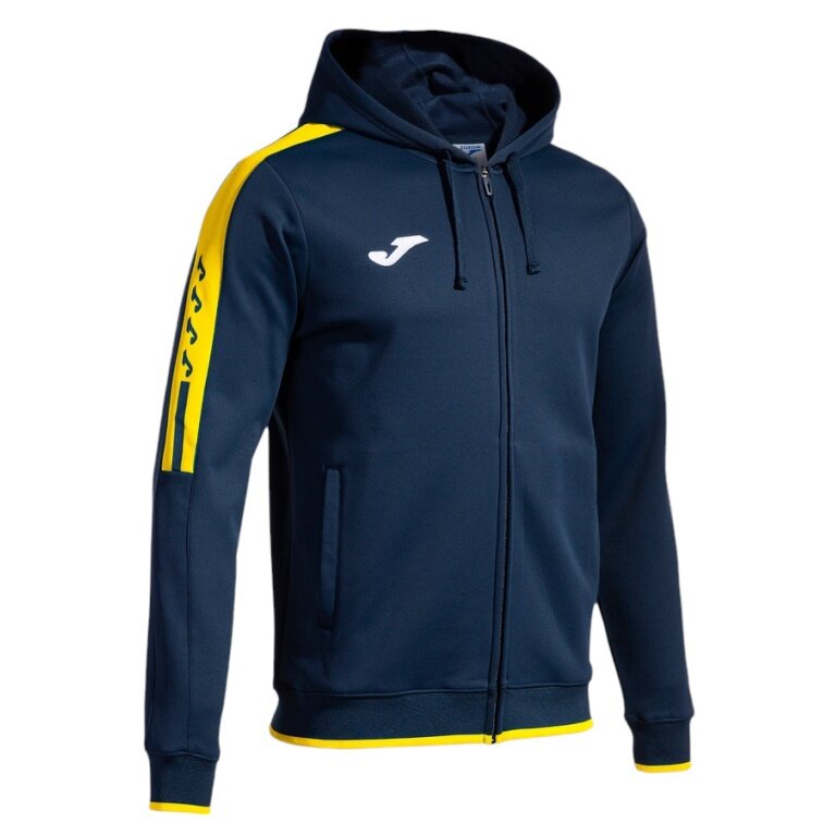 Joma Kurtka z kapturem Olimpiada Full-Zip (Fleece) granatowo/żółta męska
