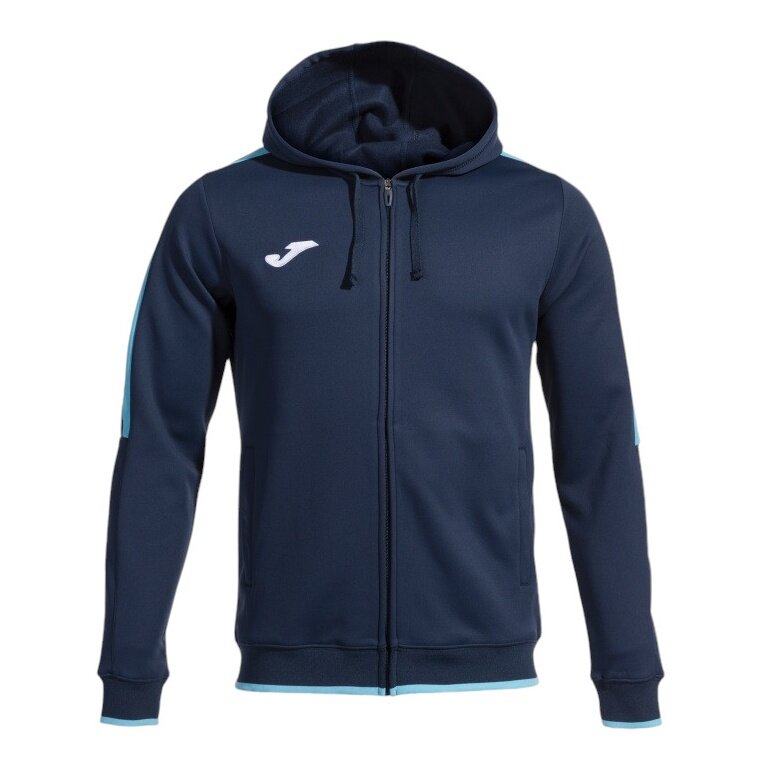 Joma Kurtka z kapturem Olimpiada Full-Zip (Fleece) granatowa/turkusowa męska
