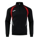 Joma Longsleeve Championship 20 Sweatshirt (1/4 Zipper, wygodne, rec. poliester) czarny/czerwony mężczyźni