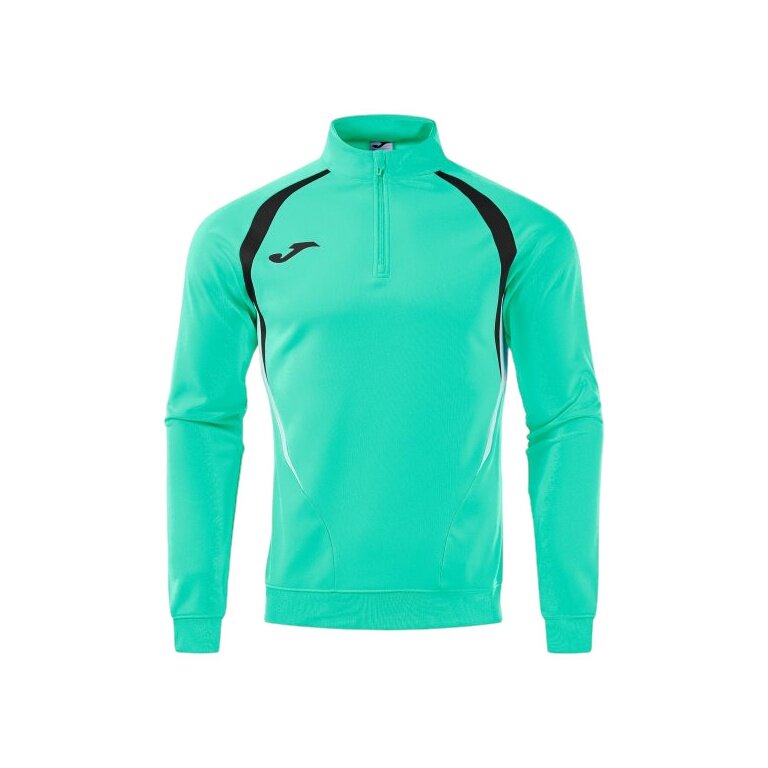 Joma Longsleeve Championship 20 Sweatshirt (1/4 Zipper, wygodne, rec. poliester) miętowy/czarny mężczyźni