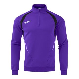 Joma longsleeve Championship 20 sweatshirt (1/4 zip, wygodny, recyklingowany poliester) fioletowo/czarny męski