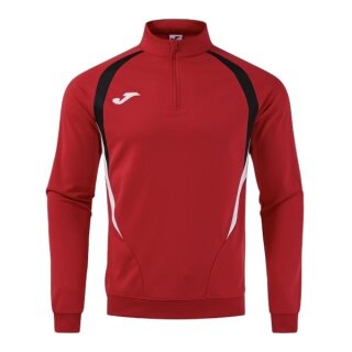Joma longsleeve Championship 20 sweatshirt (1/4 zip, wygodny, recyklingowany poliester) czerwony/czarny męski