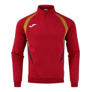 Joma longsleeve Championship 20 sweatshirt (1/4 zip, wygodny, rec. poliester) czerwony/ciemnoniebieski mężczyźni