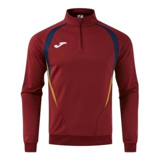 Joma Longsleeve Championship 20 Sweatshirt (1/4 Zipper, wygodne, rec. poliester) bordowy/marynarski niebieski mężczyźni