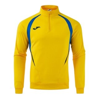 Joma Longsleeve Championship 20 Sweatshirt (1/4 Zipper, wygodne, recyklingowany poliester) żółty/royal niebieski męski