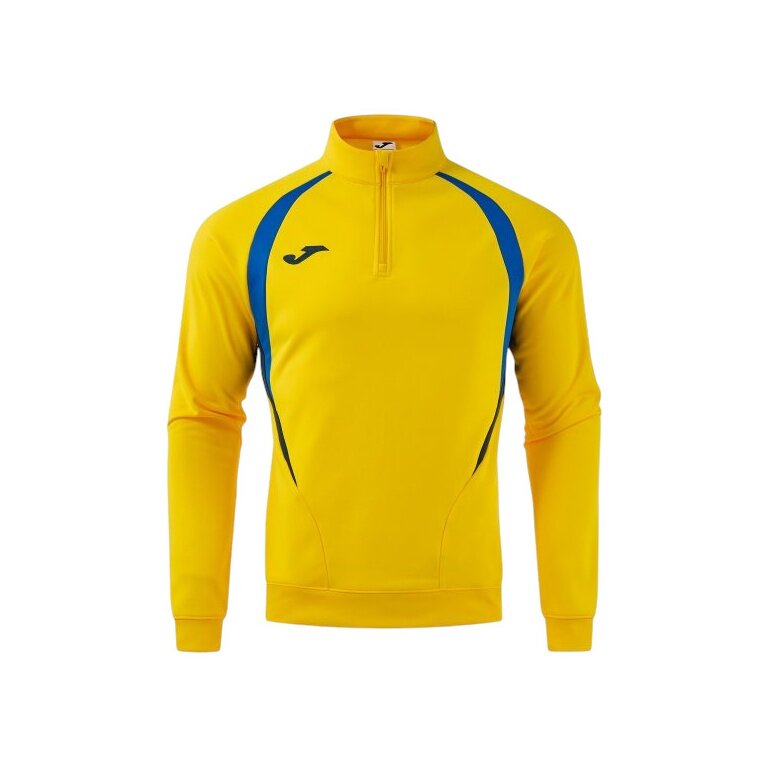Joma Longsleeve Championship 20 Sweatshirt (1/4 Zipper, wygodne, recyklingowany poliester) żółty/royal niebieski męski