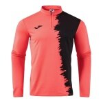 Joma longsleeve Picacho City sweatshirt (1/4 zip, wytrzymały, wygodny krój) koralowo-czarny męski