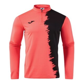 Joma longsleeve Picacho City sweatshirt (1/4 zip, wytrzymały, wygodny krój) koralowo-czarny męski