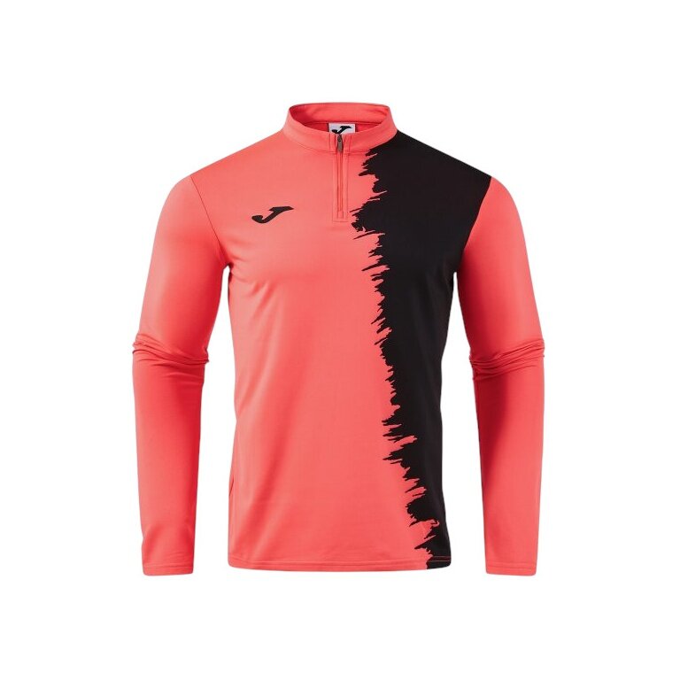 Joma longsleeve Picacho City sweatshirt (1/4 zip, wytrzymały, wygodny krój) koralowo-czarny męski