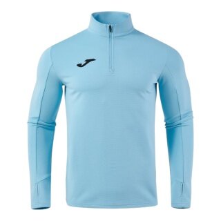 Joma Koszulka do biegania z długim rękawem Combi Pro (Bluza, Half-Zip) niebieska męska