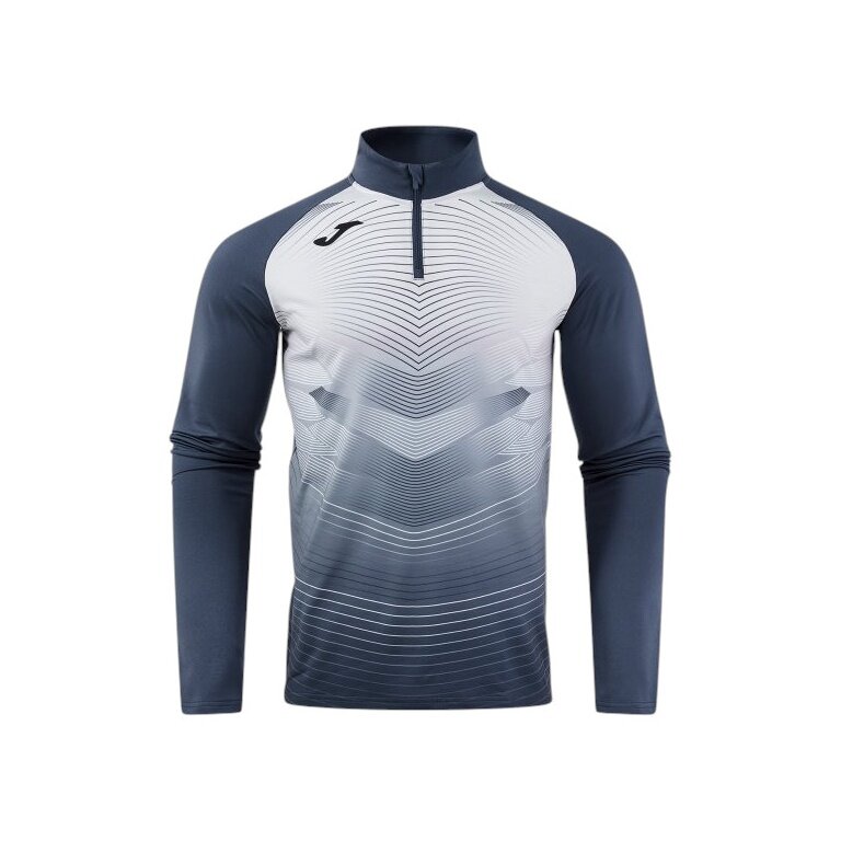 Joma Koszulka długorękawowa do biegania Elite XII (optymalna swoboda ruchów, 1/4 zamek) szara męska