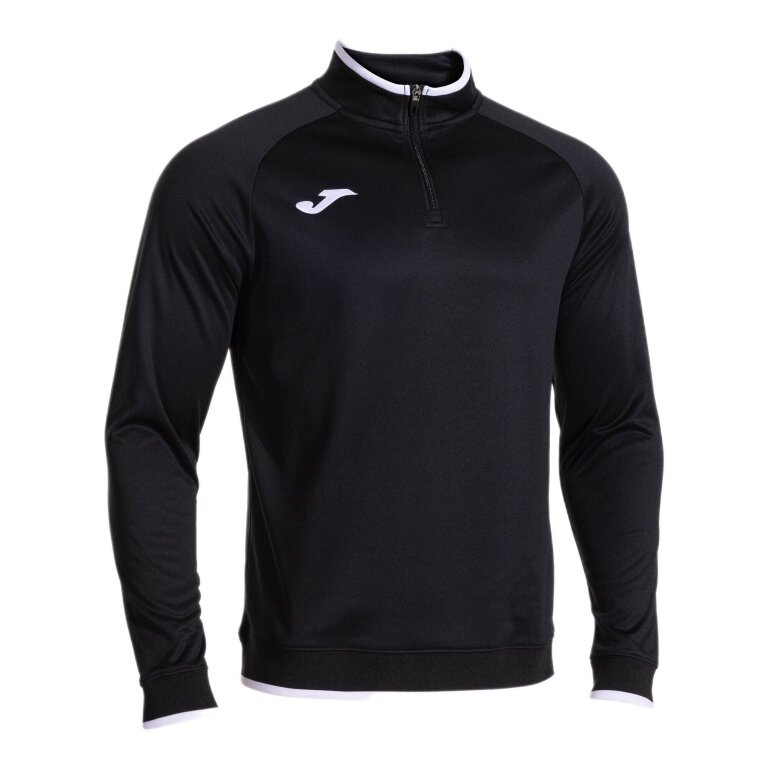 Joma Pullover Combi Premium Sweatshirt (pół-zamek, stójka) czarny/biały mężczyźni