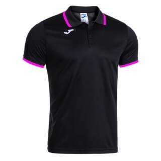 Joma Sport-Polo Combi Premium (komfortowy krój, oddychający) czarny/neonowy róż męski