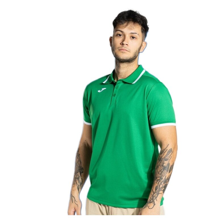 Joma Sport-Polo Combi Premium (komfortowy krój, oddychający) zielony/biały męski