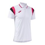 Joma Sport-Polo Terra (lekkie, oddychające) białe/różowe męskie