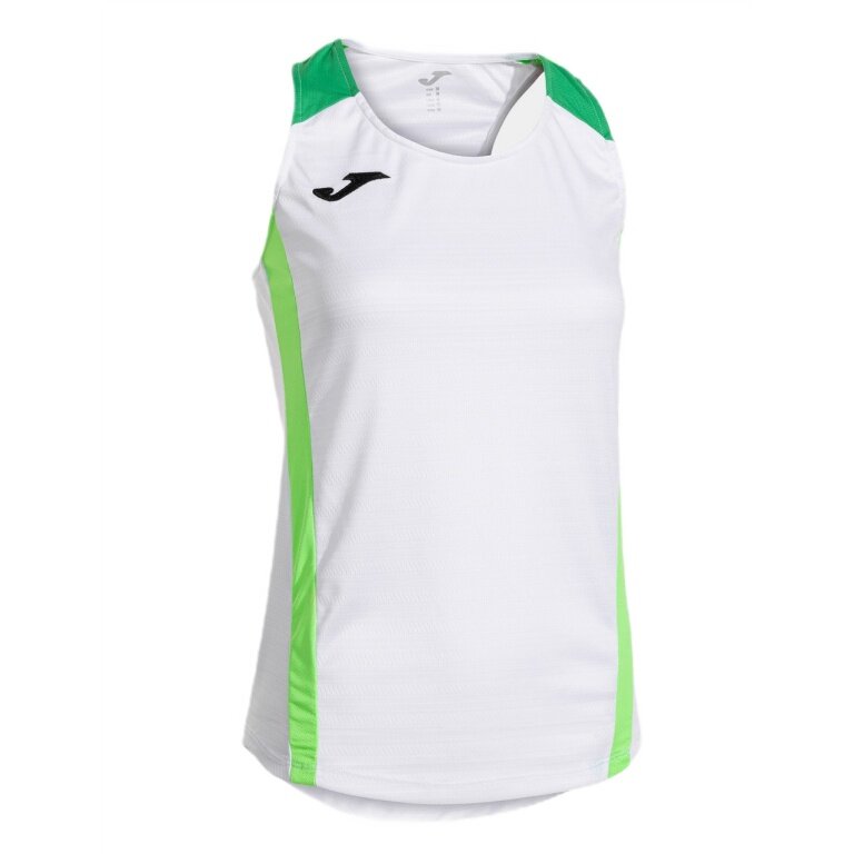 Top sportowy Joma Montreal (100% poliester) biało-zielony damski