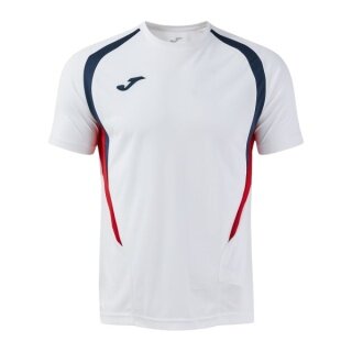 Joma Sport-Tshirt Championship 20 (wysoki komfort noszenia, rec. poliester) biały/ciemnoniebieski męski